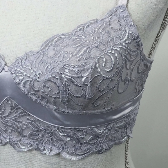 NWT-FREE PEOPLE Evelina Cloudy Lavender Lace Brale - Picture 5 of 10